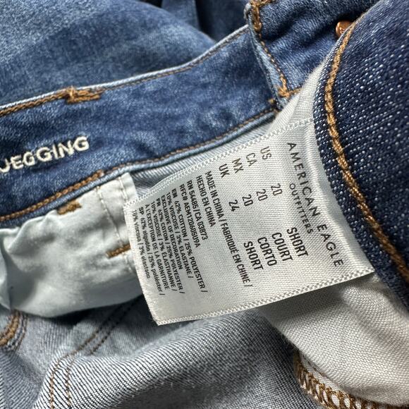 American Eagle Hi-Rise Jegging Next Level Stretch Casual Skinny Jeans 20 SHORT - Picture 10 of 15